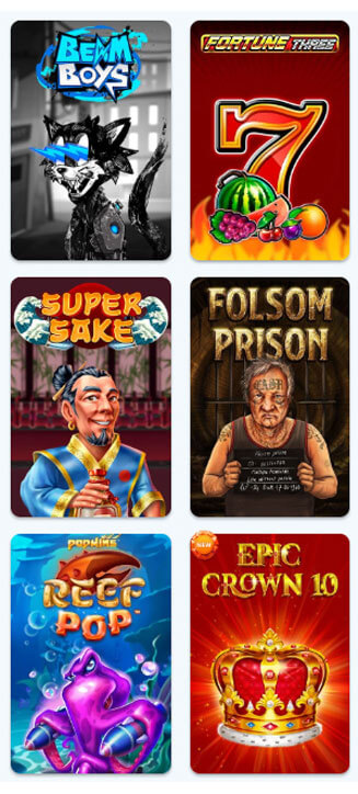 Casino Infinity popular games on mobile