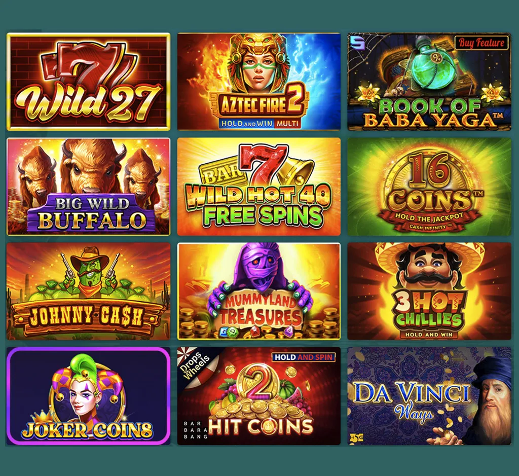 22Bet slots on desktop