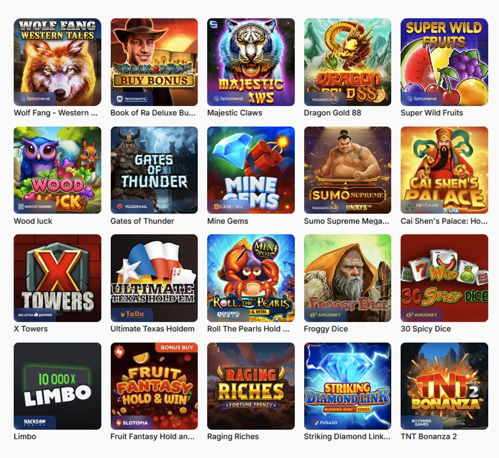 Ice Casino slots on desktop